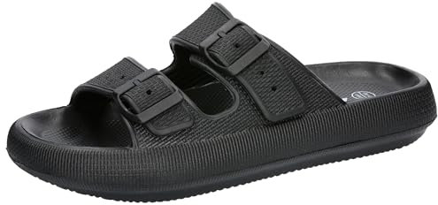 Lico Mixte Hawaii Sandales de Bain, Schwarz Velcro, 46 EU