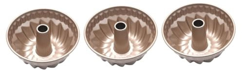 PRETYZOOM 3pcs Cake Mold Fluted Tube Cake Pan Food Cake Pan Fluted Ring Cake Pan Fluted Game Pie Mould Cylinder Candy Mold Fluted Cake Pizza Plate Tray Donut Oven Non-Stick Coating