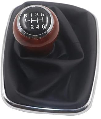 Auto Schalthebel Für VW Für Golf 4 IV Für MK4 Für GTI Für R32 12MM Holz Schaltknauf Hebel Shifter Staub Jacke Schaltknäufe (Size : 3)