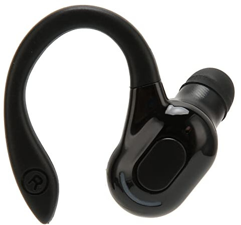 Akozon Auriculares BT de un Oído, Auricular Inalámbrico para Correr, Conducir, Auriculares Negros, Estéreo, Carga USB Impermeable IPX4