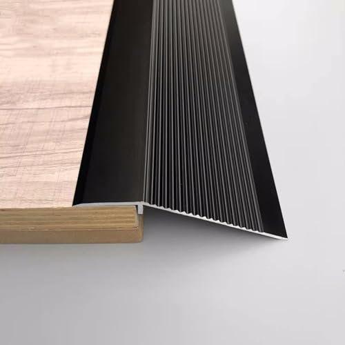 Yoeoefuo Übergangsprofil Höhenausgleich Abdeckleisten 2 Stücke 90cm Aluminium-Bodenübergangsleiste Rutschfester Wasserdichter Türschwellenübergang Türleiste Übergangsschiene