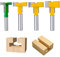T-Nut Fräser Set für Oberfräse mit 8mm schaft, Oberfräse Fräser, Holz Fräser, Hartmetall Fräsen Werkzeug, Nutfräser