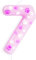 mciskin Pink Dog Paw Birthday Candles,Boy Girl 7th Birthday Decoration,Pink Birthday Number Candles,Cute Paw Print Number 7 Candles for Cake,Dog Party Cake Decorations, Pet Themed Party Supplies