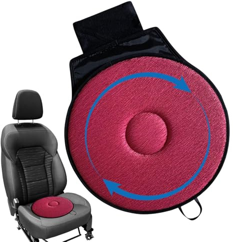 Yonuaret Autositzkissen, Drehkissen Für Autositz 360 Kissen Rutschkissen Rollstuhl Auto Drehkissen, Multifunktional Für Kissen Stuhl Hocker Memorys Schaum Mobilitätshilfe Sitzkissen,40cm