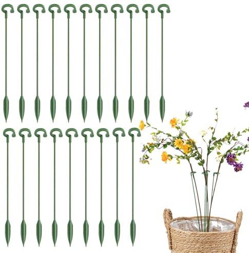 SRJQXH Tuteur Orchidée 20 Pièces, 27 Cm Fibre Verre Tuteurs pour Plantes, Tuteur Plante Interieur Empêche Plantes Tomber, Utilisé dans Jardins et Potagers