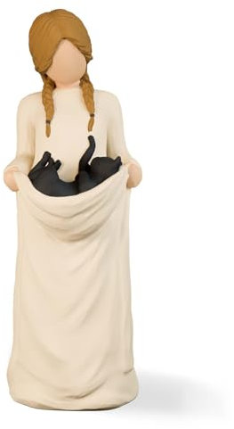 NANAOUS Geschenk für Katzenliebhaber, Schwarze Katze Katzenfiguren, Andenken an Verstorbene, Katzen Geschenke für Frauen, Gedenktafel Katze