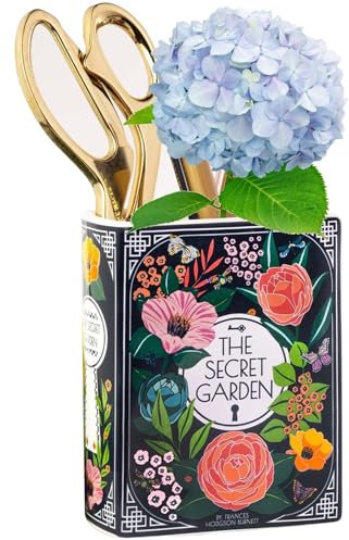 Kleine Buchförmige dekorative Vase, Mystery of Growth Buch-Blumenvase, Book Vase, Bücherregal Dekoration für Blumenarrangements, Keramikvasen für Heimdekoration, niedliche Bücherregaldekoration