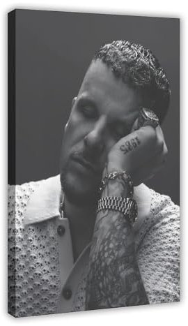 bpoejge Exklusive Kunst, cooles Rapper und Sänger Bonez MC Portrait-Poster, 4 Leinwand-Poster, Schlafzimmerdekoration, Landschaft, Büro, Raumdekoration, Geschenk, 40 x 60 cm