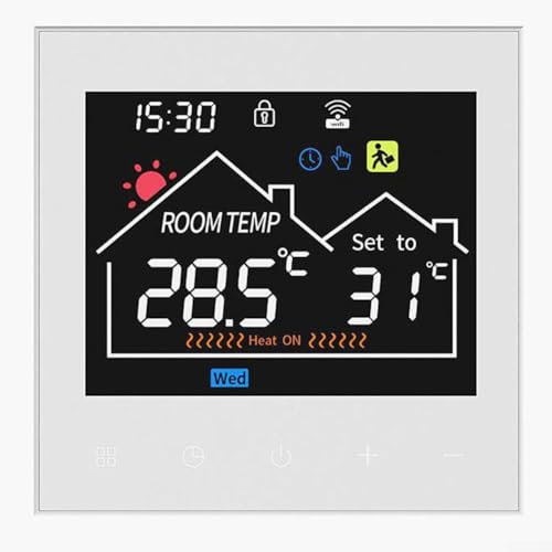 Thermostat WiFi intelligent, pour application Tuya - Contrôleur de température avec sécurité enfant et protection antigel (16 A)
