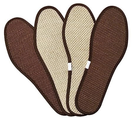 BCOATH 2paare Bamboo Einlegesohlen Antibakterielle Und Atmungsaktive Schuheinlagen Für Sportliche Aktivitäten Und Alltag Kaffee