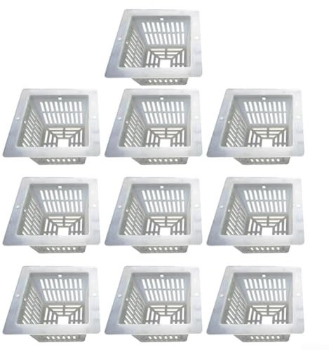 Wasserkultur-Pflanzennetz-Töpfe, 10 Stück, für verbesserte Entwässerung und Belüftung im Garten, für Orchideen und mehr (weiß)