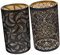 VILLCASE 2 Piezas Pantalla De Hierro Forjado Contemporáneo Moderno Redondo Lámpara Mesita De Noche Escritorio Pantalla De Metal Hueco Pantallas De Mesa Negro Planchar