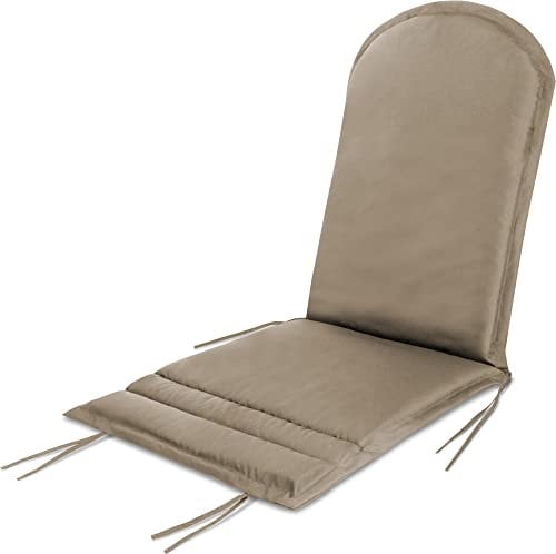 normani Adirondack Stuhlauflage - wasserdichte Outdoor Auflage für Adriondack Stühle 135 x 55 x 6 cm Farbe Hellbraun