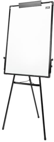 POTYYH Flipchart Ständer 90X60 cm, Magnetisches Whiteboard mit Ständer, Trocken Abwischbar White Board, Höhenverstellbar 97-158cm, für Unternehmen, Büros, Schulen