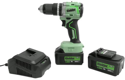 Kielder KWT-020-05 TYPE18 18v 13mm 75Nm Ultra Compact Combi Drill Kit, 2 x 5.0Ah Batteries, Charger, Belt Clip & Pro Carry Case