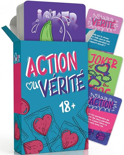 Action ou Vérité, Jeux Sexuelle Adulte Couple, Sextoyse Plaisir, Carte Sexy | Jeu Érotique Coquin, Jouet Sensuel Intime, Objet Sexuel Sexe Hot Français, Cadeau Noël St Valentin Homme Femme, Faire l'Amour