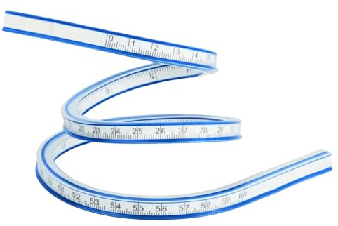 60 cm Flexibles Kurvenlineal, kurvenlineal flexibel für Schneider, Zeichner und Designer, flexibles lineal für Maß, Muster und Zeichnungen