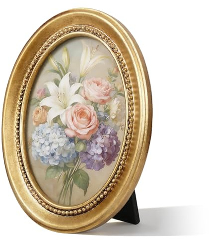 Small Photo Frame, 4x5 Inch Vintage Picture Frame Vintage Frames for Home Decor Gallery Cherished Memories (Gold)