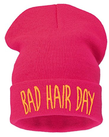 4sold Beanie Mütze Hat Mütze Bad Hair Day Fuckin Problems Comme des Fuckdown.Hit Neu 200 Models (BHD Fuchsia)