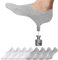 Falechay Füßlinge Damen Sneaker Socken Herren Sneakersocken Fusslinge Frauen 8 Paar Invisible weiß grau 39-42