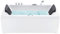 Baignoire d'Angle Droit Balnéo Blanche Rectangulaire 2 places avec Leds Varadero