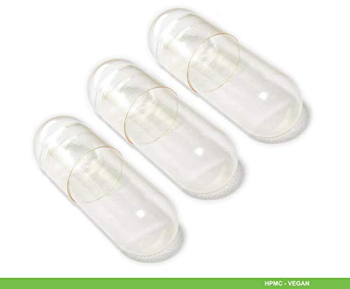 Vivameo 10.000 gélules vides végétarien/végétalien HPMC taille 0 transparent (sans goût, sans colorants) gélules vides avec certificat Qualité Pharma