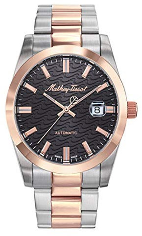 Mathey-Tissot Mathy I H1450ATRN Automatikuhr, schwarzes Zifferblatt, für Herren, Schwarz, Modern