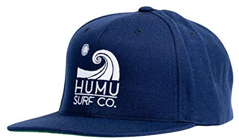 Humu Surf - Wave Snapback Cap - Strandhüte für Damen und Herren entworfen für Sonnenschutz beim Surfen oder Stand Up Paddle Boarding Blau, Blau, L