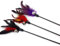 Ruiyan Chat Chaton Jouet pour Animaux avec Plumes Baguette Coloré Artificielle Plumes Courte Tige Interactive Bâton Bell Jouet Lot de 4 Couleur aléatoire