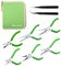 SPEEDWOX 6Pcs Mini Pliers Set with Case Include Flat Nose Pliers Round Nose Pliers Bent Nose Pliers Diagonal Pliers Lineman's Pliers Needle Nose Pliers with 2 Tweezers for Making Crafts, Repairing
