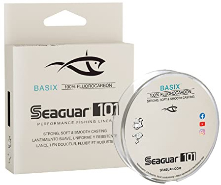 Seaguar 101 BasiX 100% Fluorocarbon Fishing Line 12lbs, 200yds Break Strength/Length - 12BSX200