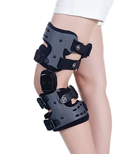 NYSJTYD Verstellbare Knieorthese, klappbare stabilisierende Knieorthesen für Knieschmerzen, Post-OP, Meniskusriss, Verstellbarer Medizinisch-Orthopädischer Stützstabilisator, Einheitsgröße