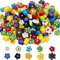 SUNNYCLUE 1 Caja 200 Piezas 10 Estilos Hecho A Mano Millefiori Murano Cuentas de Vidrio Flor Plana Redonda Suelta Espaciador Cuenta para DIY Collar Pulsera Pendiente Fabricación de Joyas
