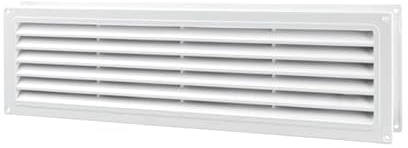 Door Air Vent Grille 460 x 135 mm / 18.1 x 5.3 in Double-Sided Ventilation Cover ABS Plastic (White)