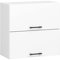 3E 3xE living.com Küchenmöbel EDERSEN, Klapphängeschrank mit Zwei Tür in weiß (B:60cm H:58cm T:30cm) mehr Teile zum Auswahl