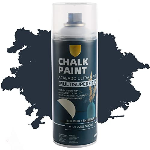 H HANSEL HOME Pintura Spray a la Tiza Color Pastel Acabado Ultra Mate - Azul Noche 400ml