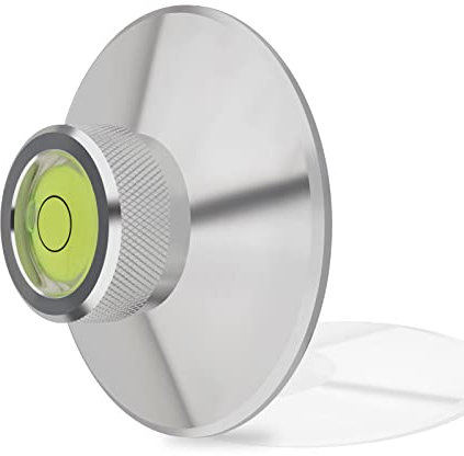 YuanYong Audiophile Gewicht Stabilisator 123G Aluminium Plattengewicht-Klammer mit weicher Bodenpolsterung Stabilisierende Drehzahl für Plattenspieler,Vinyl-Scheiben-Player,LP-Stabilisator(Silber)