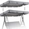 Patio Canopy Swing Cover Replacement Canopy for Swing 3 Seater Swing Chair Canopy Cover Anti-UV/Waterproof Hammock Cover Top for Outdoor Garden Patio,(Grey,195 * 125 * 15cm)