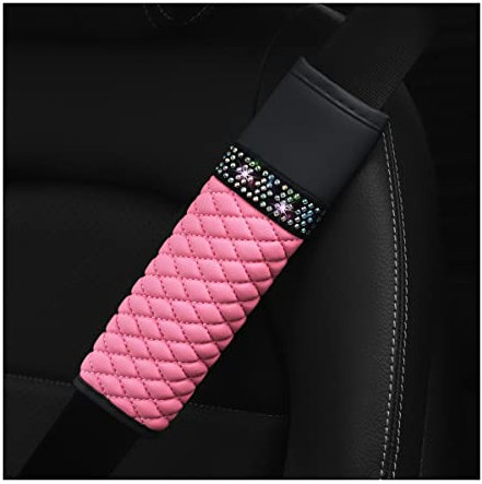 CGEAMDY 2 Pezzi Imbottitura per Cintura di Sicurezza, Imbottitura Avanzata Cintura Sicurezza, Spallina Cinturas Sicurezz per Cintura Auto, Cinture Sicurezza per Auto Adulto Bambino(Rosa)