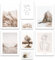 ARTFAVES® Poster Set - BEIGE HARMONY - mehrteilige Wanddeko Wohnzimmer & Schlafzimmer - 8 moderne Wandbilder Natur, beige, Strand, Meer, Line-Art, Pampasgras - ohne Bilderrahmen