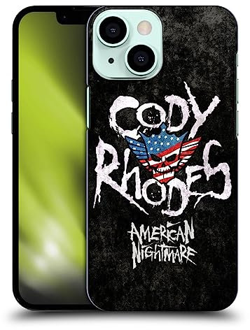 Head Case Designs Officially Licensed WWE Distressed Name Cody Rhodes Hard Back Case Compatible With Apple iPhone 13 Mini