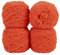 Uiopa Flauschige Wolle Garn Orange, 400g(4 x 100g, 4 x 80m) Plüschwolle zum Stricken 3 Stränge Fransengarn, Handstrickgarn Weiche Häkelwolle zum Decken Schals Mützen DIY-Projekte