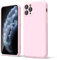 oakxco for iPhone 11 Pro Phone Case Liquid Silicone, Thin Slim Soft Rubber Gel TPU Plain Simple Cover for Women Girl Cute, Matte Solid Color, Light Pink