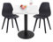 Mingone Esstisch mit 2 Stühlen Essgruppe Set Küchentisch Kleine Marmor Tisch und Stuhl Quadratischer Tisch 60cm für Esszimmer Küche Wohnzimmer