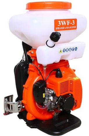 Benzin Motorsprüher Drucksprüher, 14L Benzinmotor Düngerspritze Landwirtschaft,Lüftergeschwindigkeit 7500 U/min, Sprühgerät Drucksprüher für Essigsäure, Wasser, Dünger,Edelstahl,3WF-3