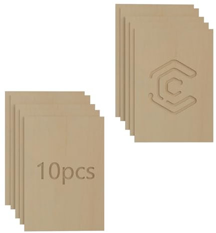 Creatorally 10 Fogli Compensato Non Finiti, Tavola Tiglio 3mm di Spessore 21x29,7cm per Incisione Laser taglio CNC Pittura Modello Fai Da Te Aerei Navi Progetti di Modellismo, Traforo e Pirografia