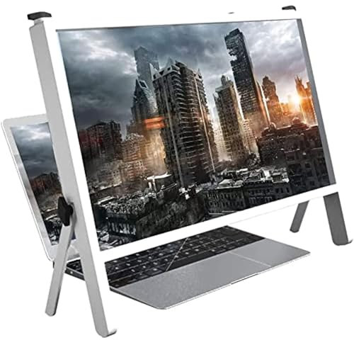 Laptop Screen Magnifier, 22 inch Screen Enlarger Laptop, Desktop Screen Magnifying Glass with Adjustable Angle Design, for Mobile Phones and Laptops, Seniors Reading