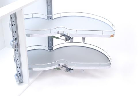 TMY Schrank Küchen Organizer Ausziehbare Schublade Küche in Eckschrank | Teleskopschublade in Küchenschränke 80 x 68 x 54 cm | Küchenorganizer für Küchenmöbel max. 40 kg | Rechts Offen