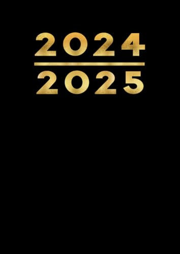 2024/2025: Agenda 2024-2025 Giornaliera 1 pagina per giorno, formato grande A4 18 mesi da luglio 2024 a dicembre 2025, colore nero