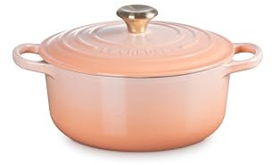 Le Creuset Casserole Redonda en fer Fundido, 20 cm, 3,4 l, Peche
